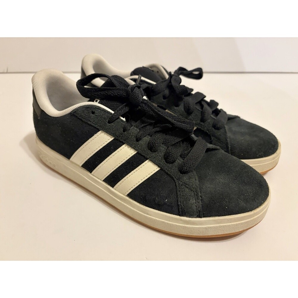 adidas Grand Court 00s Black Suede W/ White & Gum JH6178 Kids Youth Size US 6.5